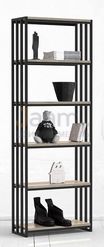 Мебель для персонала Стеллаж средний с верт.орг. METALFRAME OAK 3