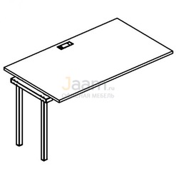 Мебель для персонала Секция стола рабочей станции на металлокаркасе DUE Б2 024-1 БП